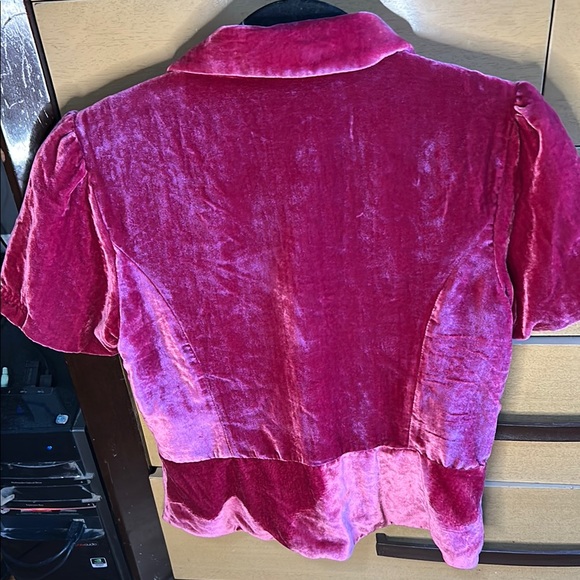Old Navy Pink Velvet Blazer Short-Sleeved size medium nwot - Picture 4 of 4